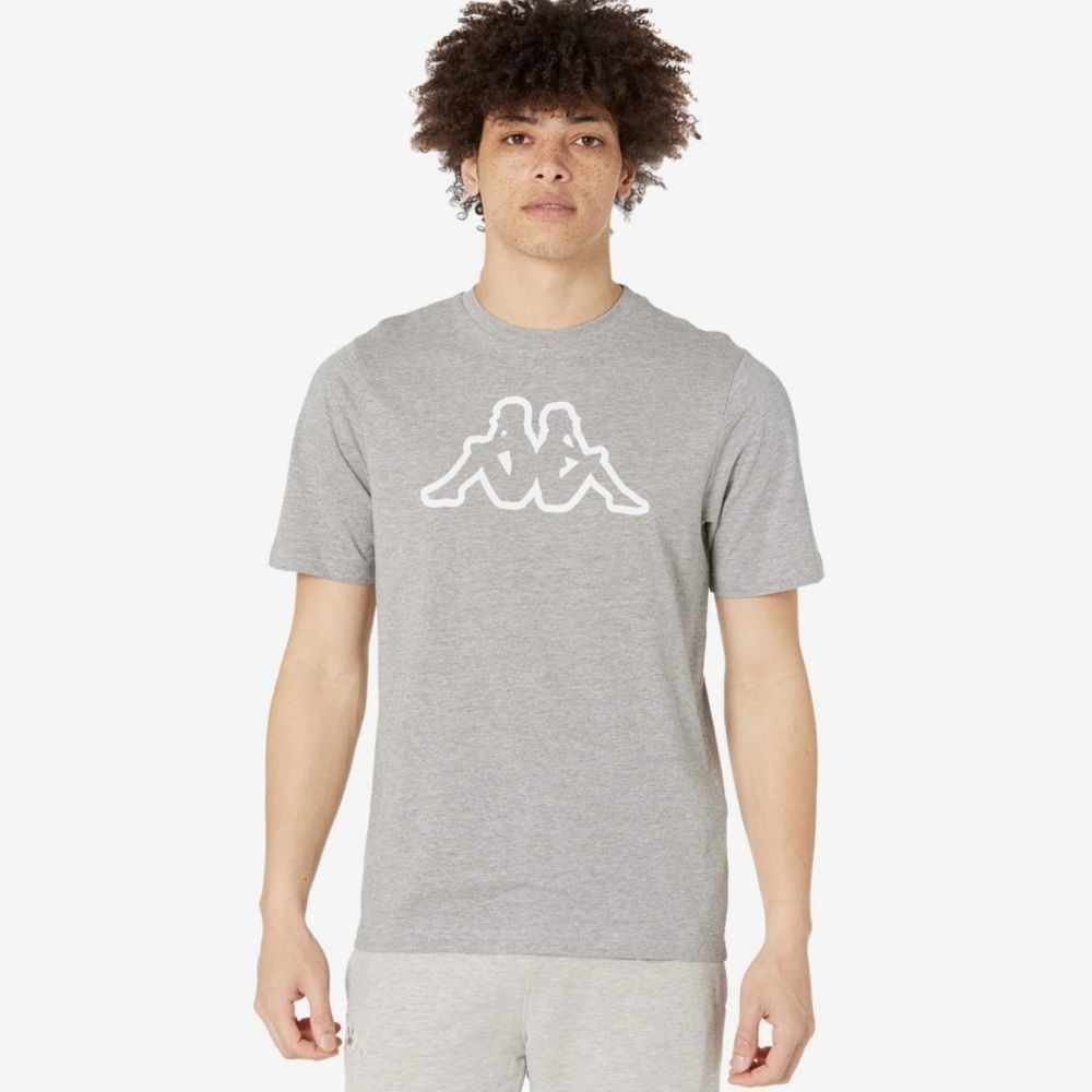 Kappa Logo Cromok T-shirt Grey Medium Melange - Picture 2 of 7